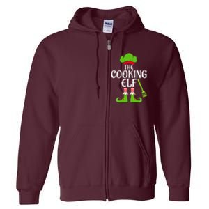 Cooking Elf Matching Family Group Christmas Party Xmas Funny Full Zip Hoodie