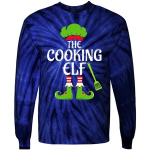 Cooking Elf Matching Family Group Christmas Party Xmas Funny Tie-Dye Long Sleeve Shirt