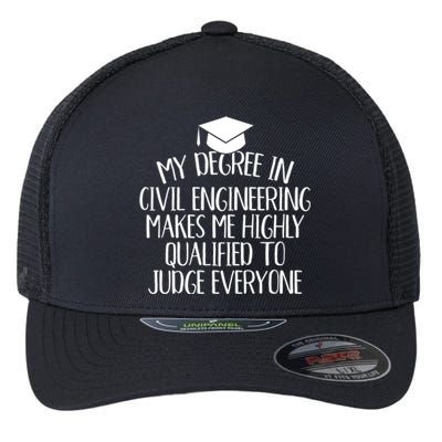 Civil Engineering Major Graduation Funny Gift Flexfit Unipanel Trucker Cap