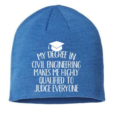 Civil Engineering Major Graduation Funny Gift Sustainable Beanie