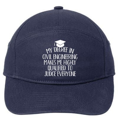 Civil Engineering Major Graduation Funny Gift 7-Panel Snapback Hat