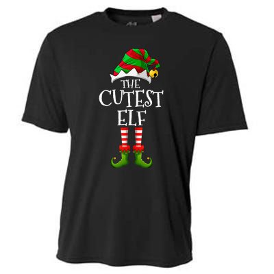 Cutest Elf Matching Family Group Christmas Party Elf Cooling Performance Crew T-Shirt