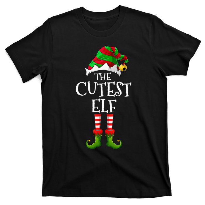 Cutest Elf Matching Family Group Christmas Party Elf T-Shirt