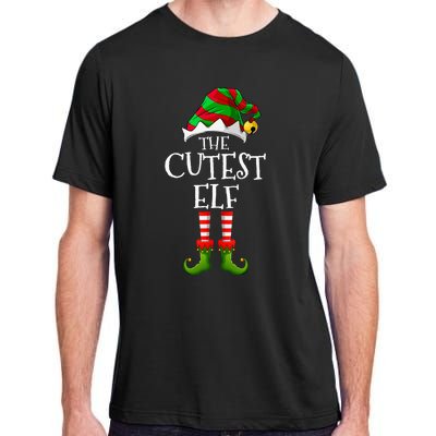 Cutest Elf Matching Family Group Christmas Party Elf Adult ChromaSoft Performance T-Shirt