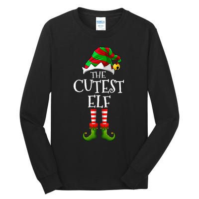 Cutest Elf Matching Family Group Christmas Party Elf Tall Long Sleeve T-Shirt