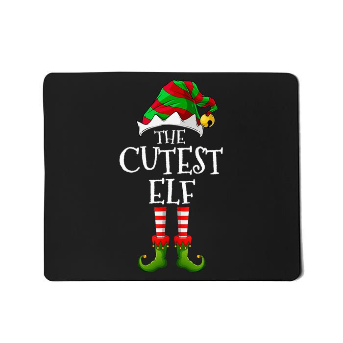 Cutest Elf Matching Family Group Christmas Party Elf Mousepad