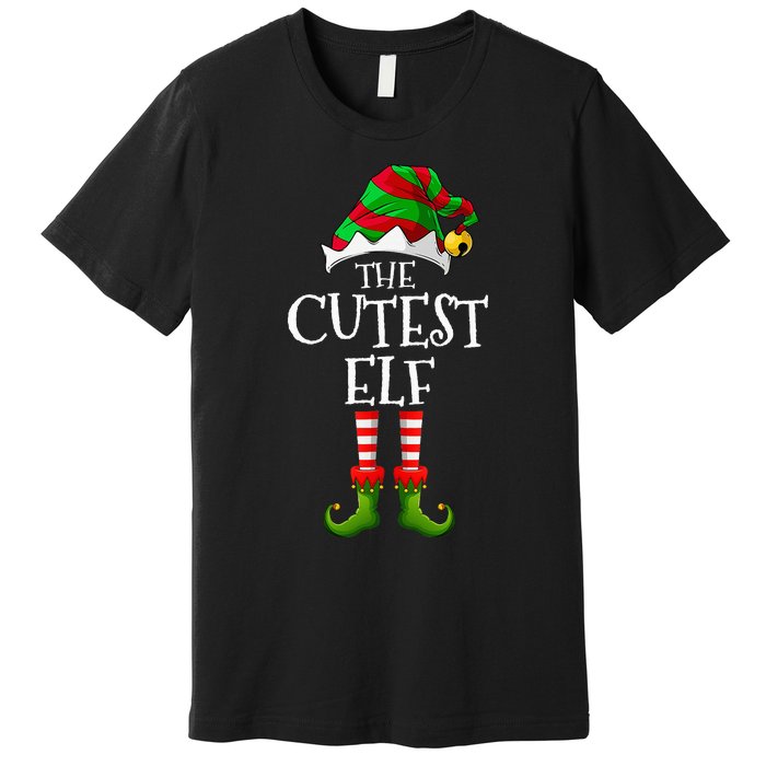 Cutest Elf Matching Family Group Christmas Party Elf Premium T-Shirt