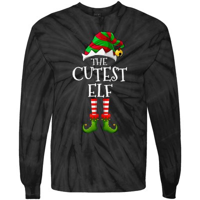 Cutest Elf Matching Family Group Christmas Party Elf Tie-Dye Long Sleeve Shirt