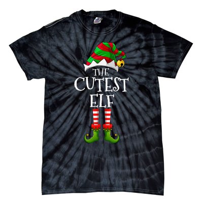 Cutest Elf Matching Family Group Christmas Party Elf Tie-Dye T-Shirt