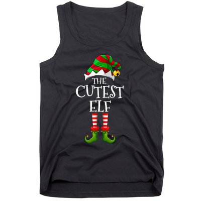 Cutest Elf Matching Family Group Christmas Party Elf Tank Top