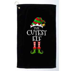 Cutest Elf Matching Family Group Christmas Party Elf Platinum Collection Golf Towel