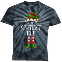 Cutest Elf Matching Family Group Christmas Party Elf Kids Tie-Dye T-Shirt