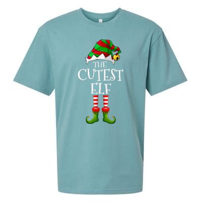 Cutest Elf Matching Family Group Christmas Party Elf Sueded Cloud Jersey T-Shirt