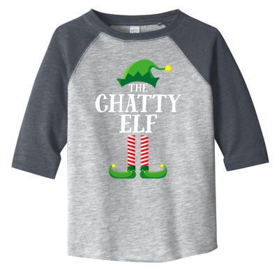 Chatty Elf Matching Family Group Christmas Party Funny Elf Toddler Fine Jersey T-Shirt