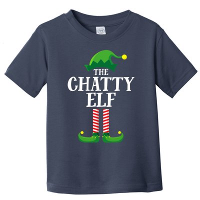 Chatty Elf Matching Family Group Christmas Party Funny Elf Toddler T-Shirt