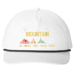 Climb Every Mountain Big Thunder Space Splashs Everests Gift Snapback Five-Panel Rope Hat