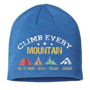 Climb Every Mountain Big Thunder Space Splashs Everests Gift Sustainable Beanie