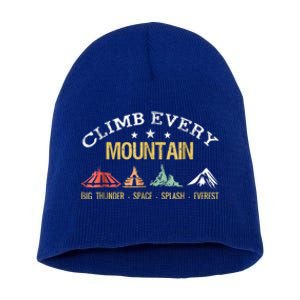 Climb Every Mountain Big Thunder Space Splashs Everests Gift Short Acrylic Beanie