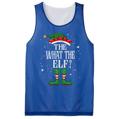 Christmas Elf Matching Family Group Funny The What The Elf? Gift Mesh Reversible Basketball Jersey Tank