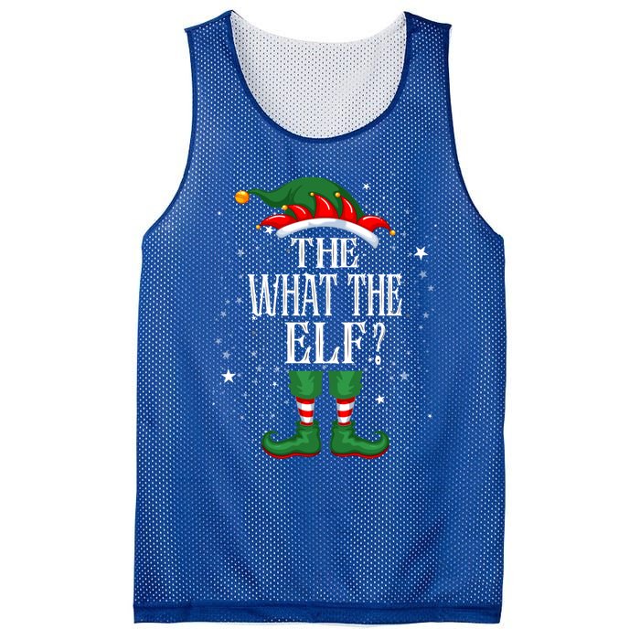 Christmas Elf Matching Family Group Funny The What The Elf? Gift Mesh Reversible Basketball Jersey Tank