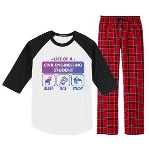 Civil Engineering Major Student Gift Meaningful Gift Raglan Sleeve Pajama Set