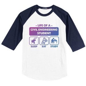 Civil Engineering Major Student Gift Meaningful Gift Baseball Sleeve Shirt