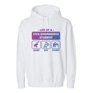 Civil Engineering Major Student Gift Meaningful Gift Garment-Dyed Fleece Hoodie