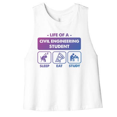 Civil Engineering Major Student Gift Meaningful Gift Women's Racerback Cropped Tank