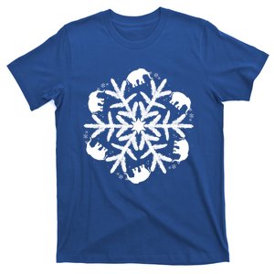 Christmas Elephant Meaningful Gift Winter Snowflake Cute Gift T-Shirt