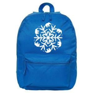 Christmas Elephant Meaningful Gift Winter Snowflake Cute Gift 16 in Basic Backpack