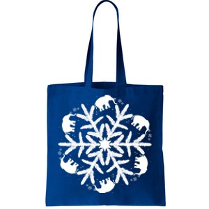 Christmas Elephant Meaningful Gift Winter Snowflake Cute Gift Tote Bag