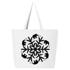 Christmas Elephant Meaningful Gift Winter Snowflake Cute Gift 25L Jumbo Tote