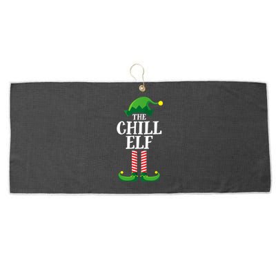 Chill Elf Matching Family Group Christmas Party Large Microfiber Waffle Golf Towel