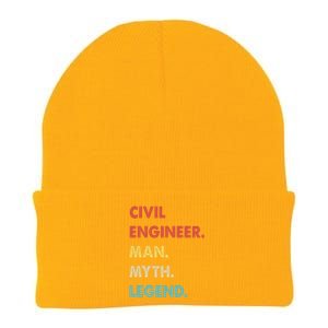 Civil Engineer Man Myth Legend Knit Cap Winter Beanie