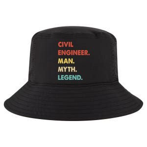 Civil Engineer Man Myth Legend Cool Comfort Performance Bucket Hat