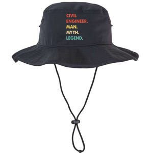 Civil Engineer Man Myth Legend Legacy Cool Fit Booney Bucket Hat