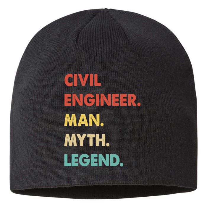 Civil Engineer Man Myth Legend Sustainable Beanie