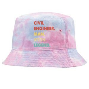 Civil Engineer Man Myth Legend Tie-Dyed Bucket Hat