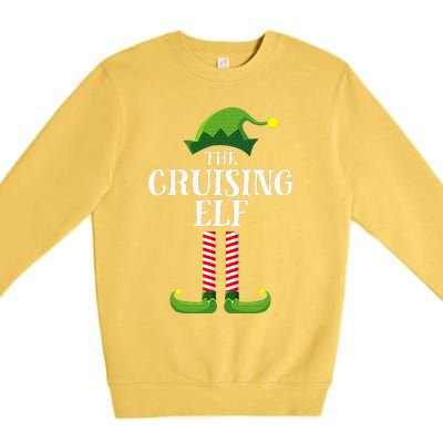 Cruising Elf Matching Family Cruise Christmas Funny Group Premium Crewneck Sweatshirt