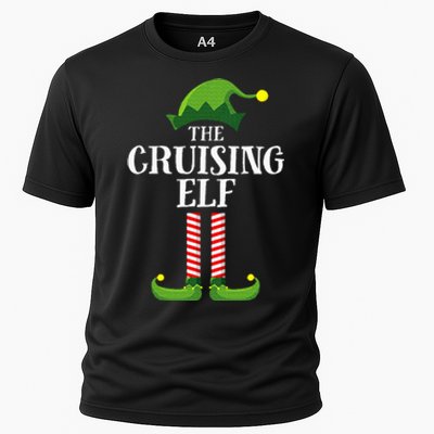 Cruising Elf Matching Family Cruise Christmas Funny Group Cooling Performance Crew T-Shirt