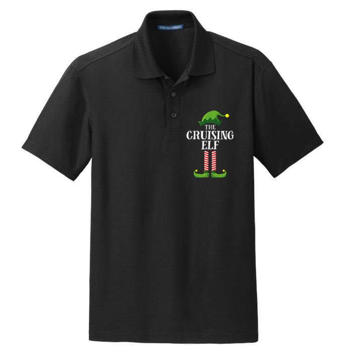 Cruising Elf Matching Family Cruise Christmas Funny Group Dry Zone Grid Polo