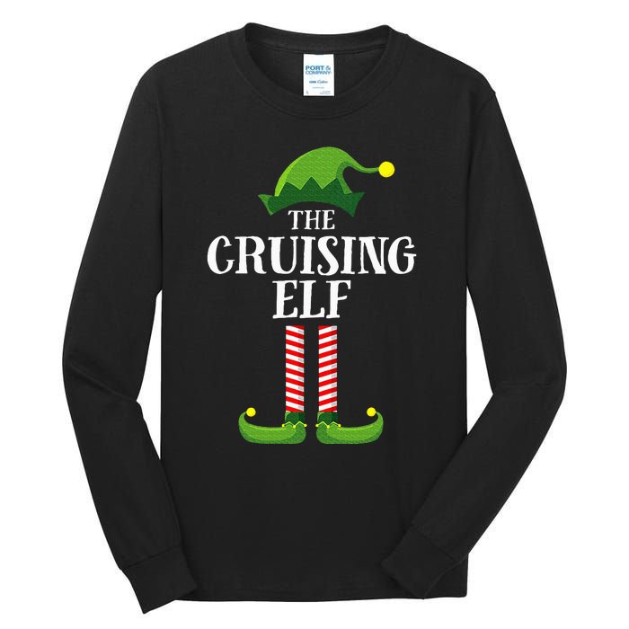 Cruising Elf Matching Family Cruise Christmas Funny Group Tall Long Sleeve T-Shirt