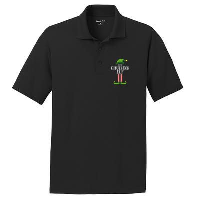 Cruising Elf Matching Family Cruise Christmas Funny Group PosiCharge RacerMesh Polo