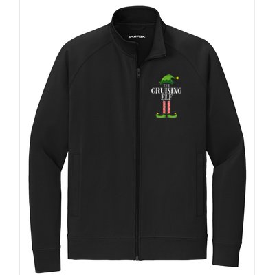 Cruising Elf Matching Family Cruise Christmas Funny Group Stretch Full-Zip Cadet Jacket