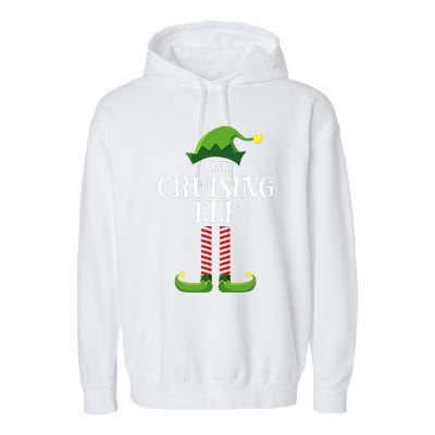 Cruising Elf Matching Family Cruise Christmas Funny Group Garment-Dyed Fleece Hoodie