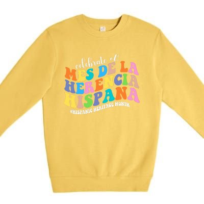 Celebrate El Mes De La Herencia Hispana Hispanic Heritage Premium Crewneck Sweatshirt