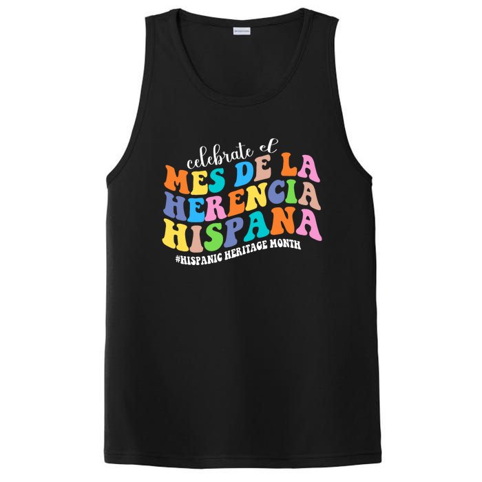 Celebrate El Mes De La Herencia Hispana Hispanic Heritage PosiCharge Competitor Tank