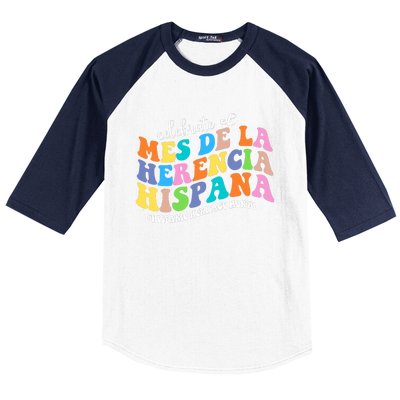 Celebrate El Mes De La Herencia Hispana Hispanic Heritage Baseball Sleeve Shirt