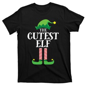 Cutest Elf Matching Family Group Christmas Party Elf T-Shirt