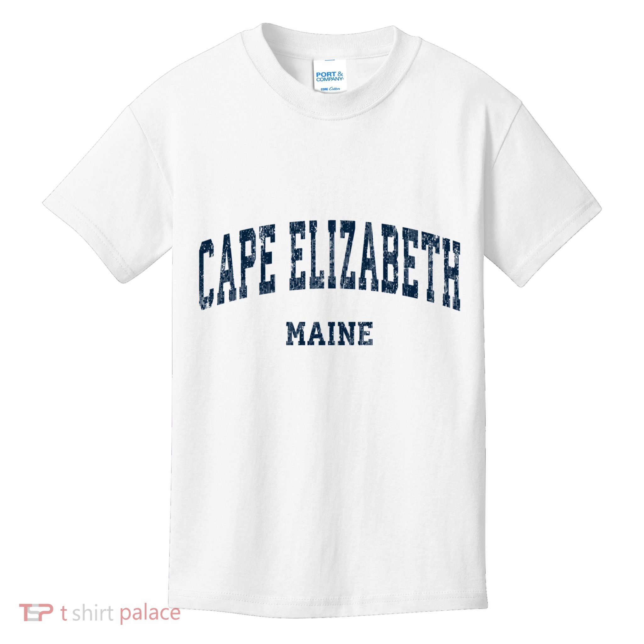 Cape Elizabeth Maine Me Vintage Varsity Sports Kids T-Shirt